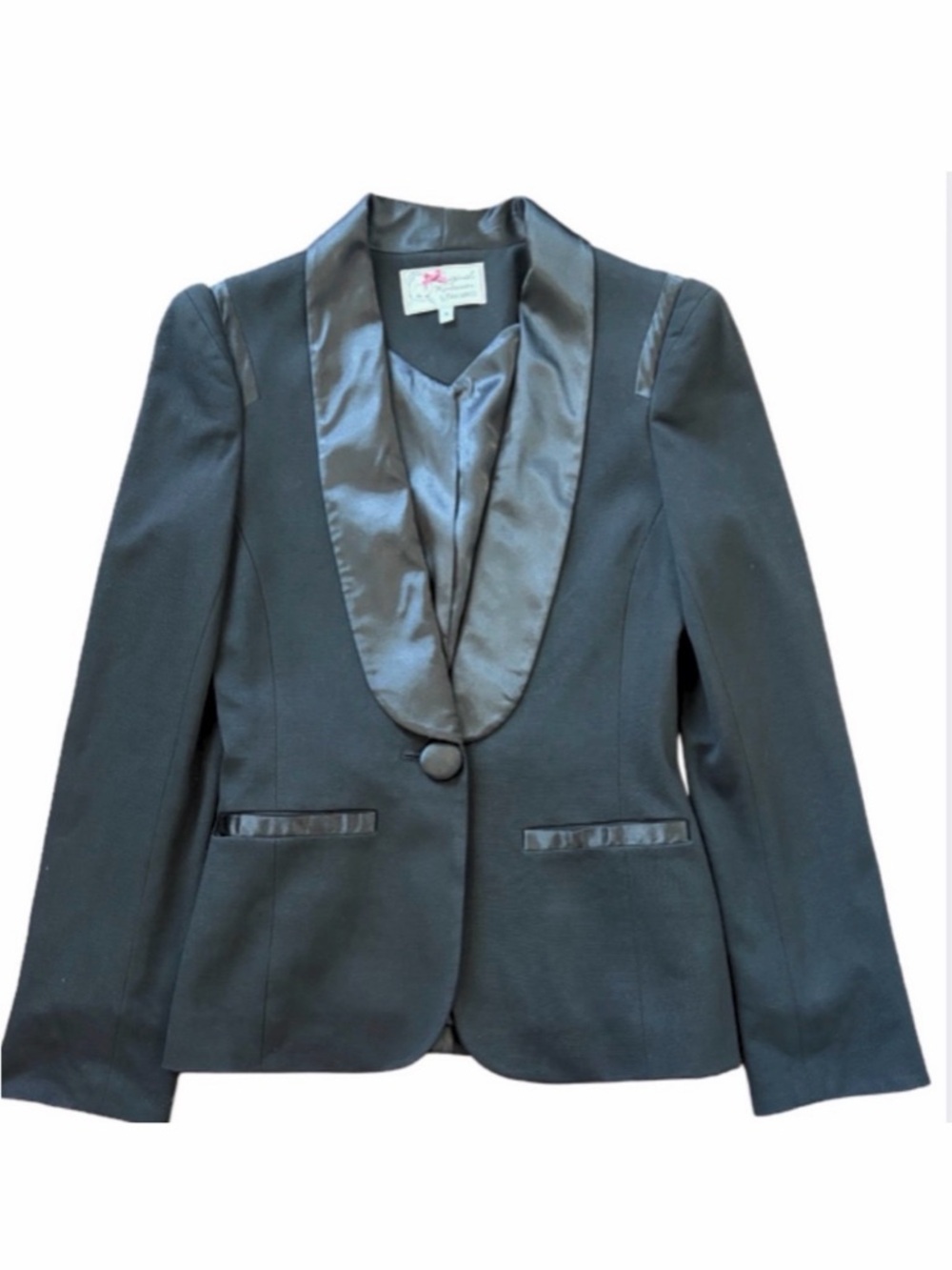 Yoana Baraschi Black Blazer with Satin Details